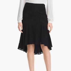 WHBM Lace High-Low Fit-And-Flare Skirt